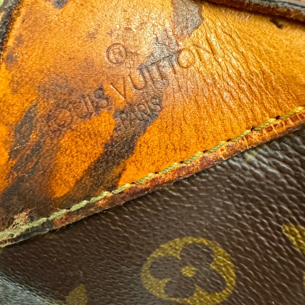 Louis Vuitton Paris Vintage Monogram Coated Leather Trim Soft Side Suitcase - Picture 9 of 14